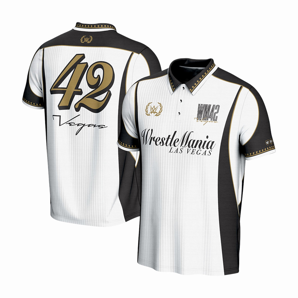 WrestleMania Vegas 42 Polo Shirt WrestleMania Vegas Clothes Unique Gift For Husband