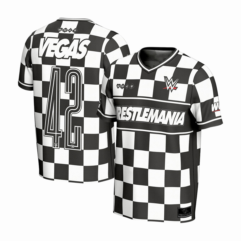WrestleMania Vegas 42 Soccer Fashion Jersey WrestleMania Vegas Clothes Good Gift For Him