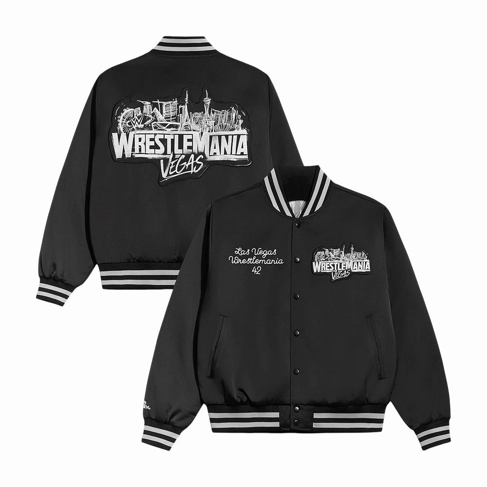 WrestleMania Vegas Bomber Jacket World Wrestling Entertainment Apparel Present Idea For Husband