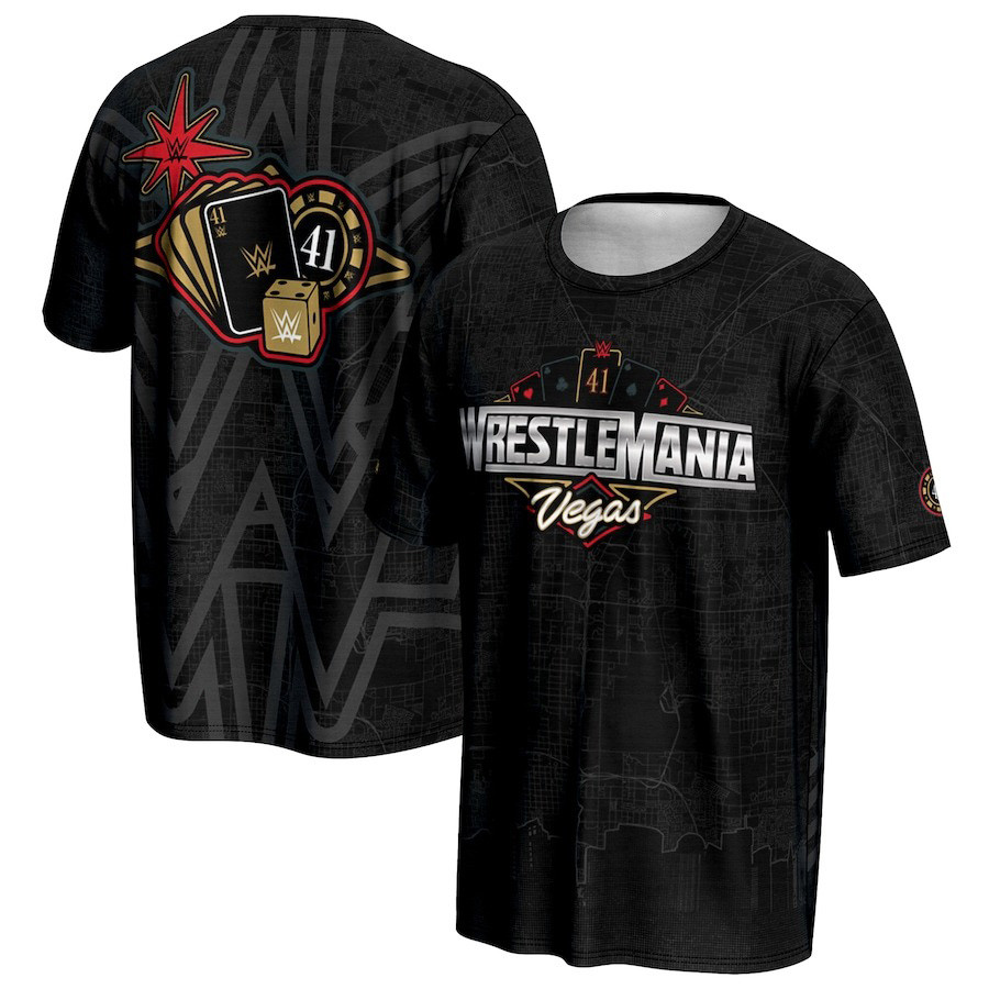 WrestleMania WWE 2025 Shirt Men's ProSphere Black WrestleMania 41 City T-Shirt Gift For Dad