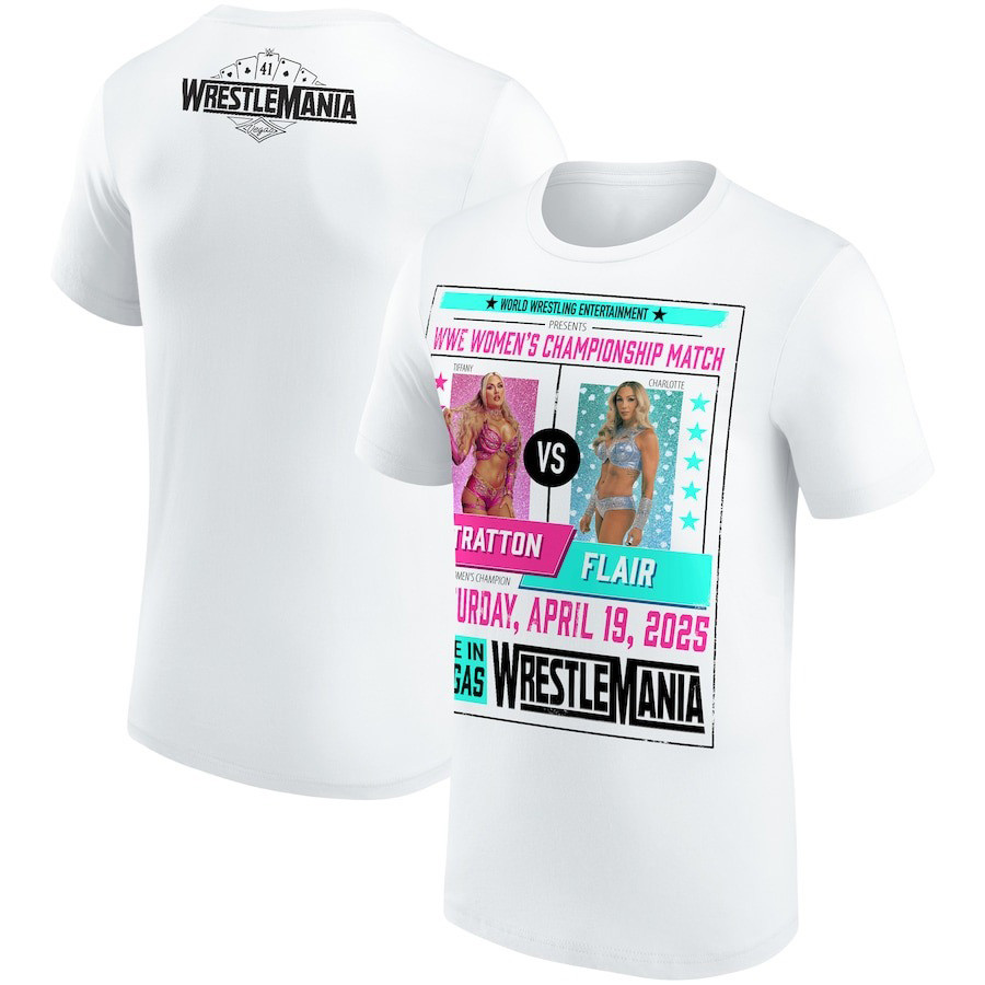 WrestleMania WWE 2025 Shirt WrestleMania 41 Charlotte Flair vs. Tiffany Stratton Match T-Shirt