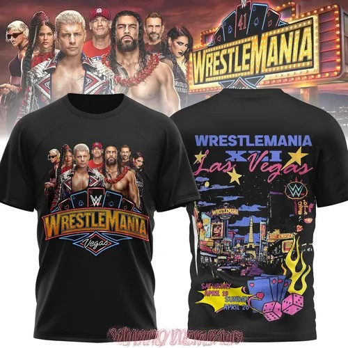 WrestleMania XLI Las Vegas 2025 T-Shirt Gifts For Him Her