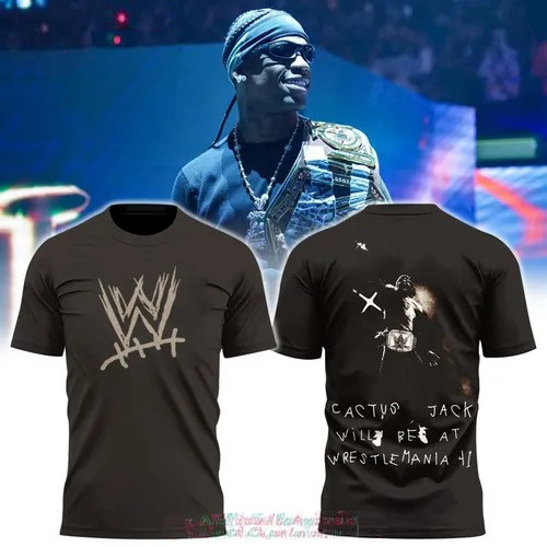 WrestleMania XLI Travis Scott 2025 T-Shirt Men's Gifts For Music Lovers
