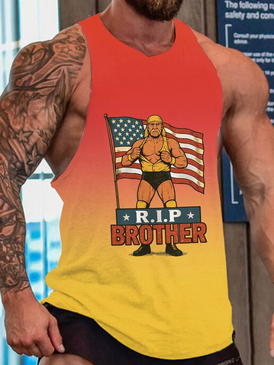 Wrestling Legends Hulk Hogan Tank Top RIP Brother Apparel Gift For Fans