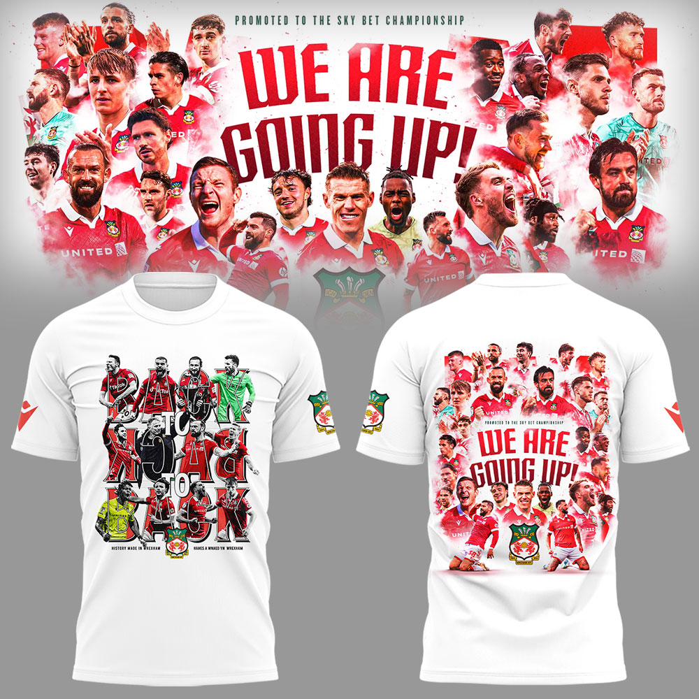 Wrexham AFC x Back To Back To Back Promotions T-Shirt Cool Gifts For Football Players