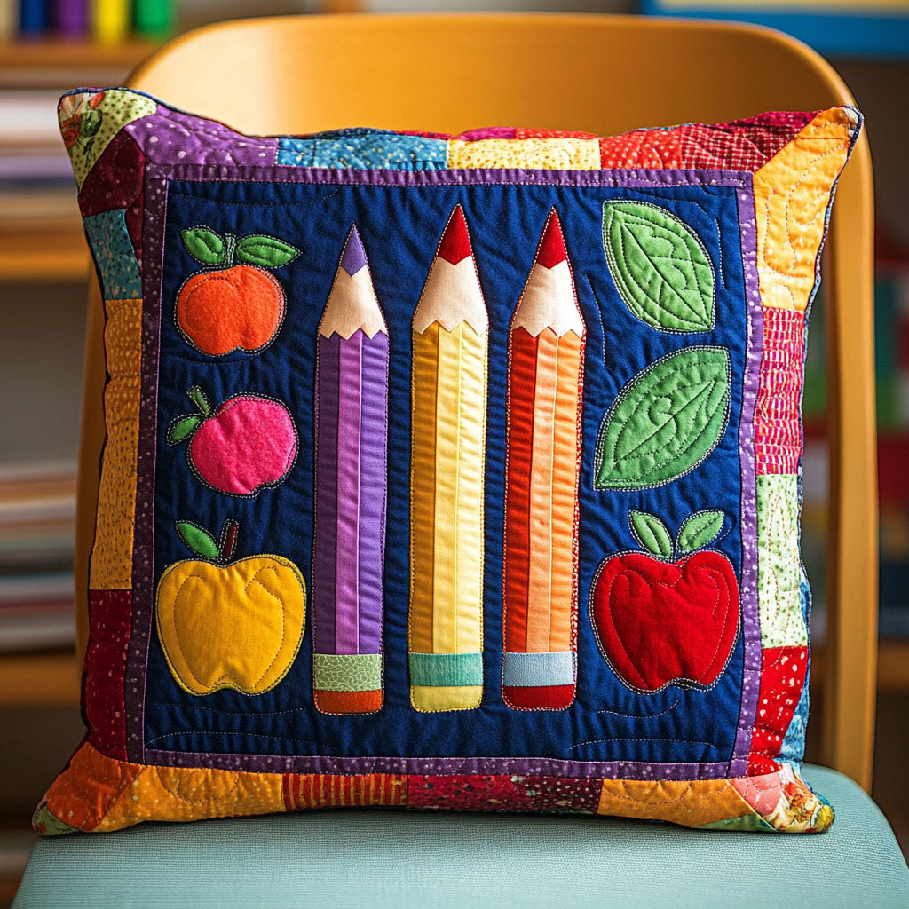 Write and Learn Quilted Pillow Case Throw Pillow Case Covers Back To School Gifts For Adults