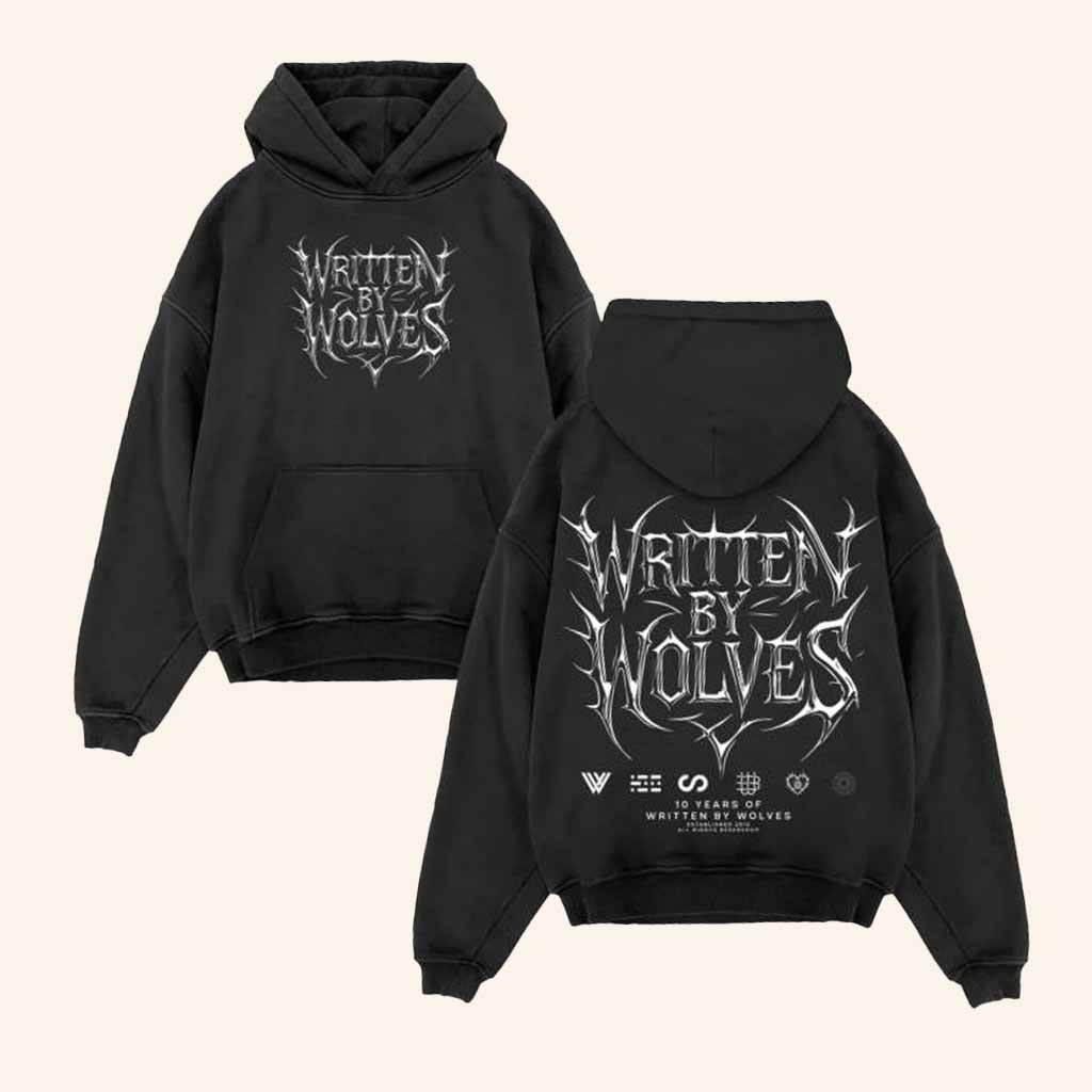 Written By Wolves Merch 10 Year Anniversary Hoodie Christmas Present For Husband Written By Wolves Merch 10 Year Anniversary Hoodie Christmas Present For Husband