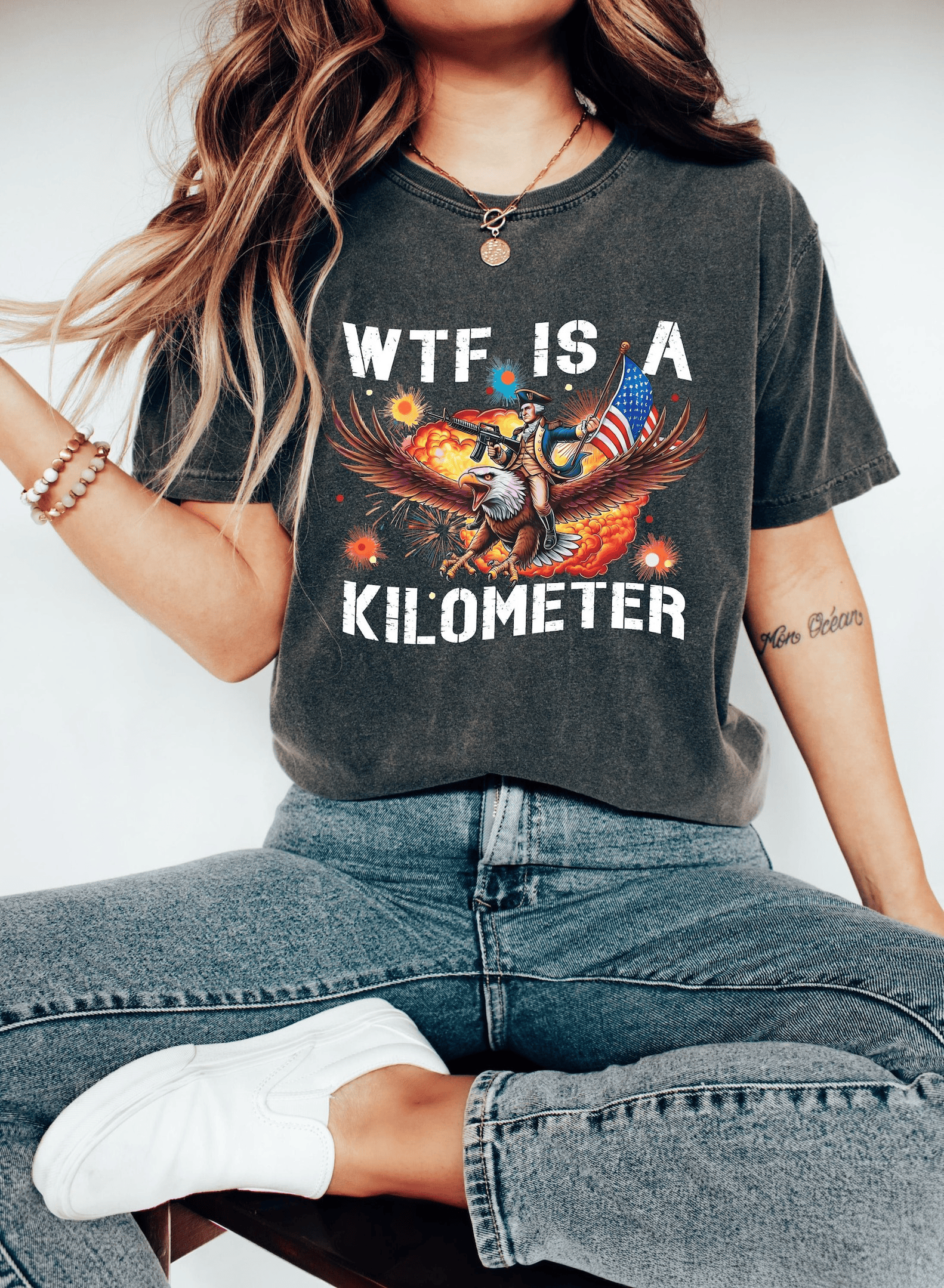 WTF Is A Kilometer T-shirt Funny 4th Of July Shirt Gifts For Sister