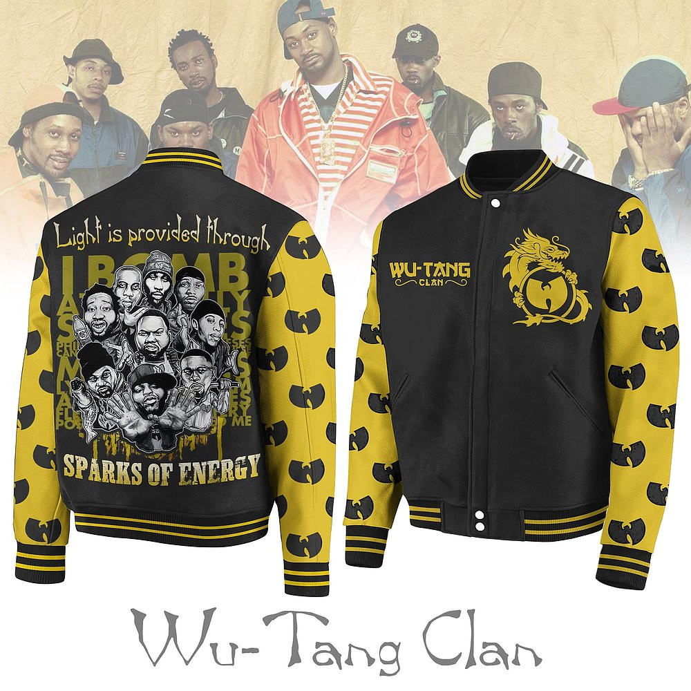 Wu Tang Clan Light Is Provided Through Spark Of Energy Bomber Jacket Gift Music Fans