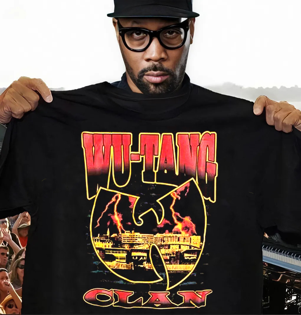 Wu-Tang Clan Lightning Infill Black T-Shirt Father's Day Presents For Son