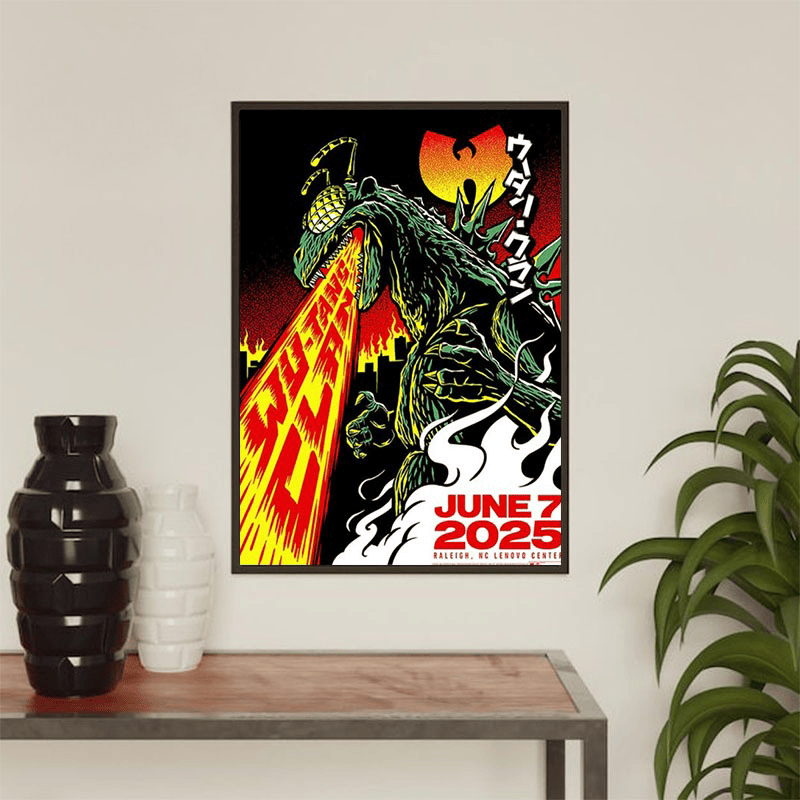 Wu-tang Clan Poster Tonight At Lenovo Center On June 7 2025 In Raleigh NC Face The Inferno Limited Edition Poster Home Decor