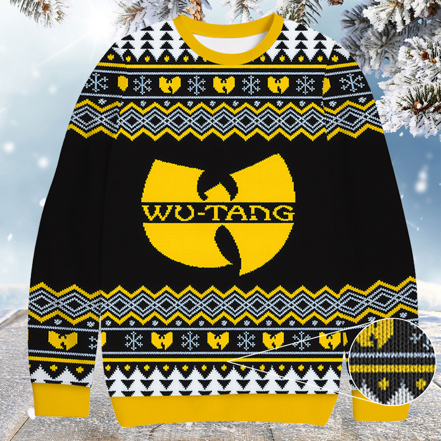 Wu Tang Clan Snowflakes Christmas Ugly Sweater Christmas Gift For Son