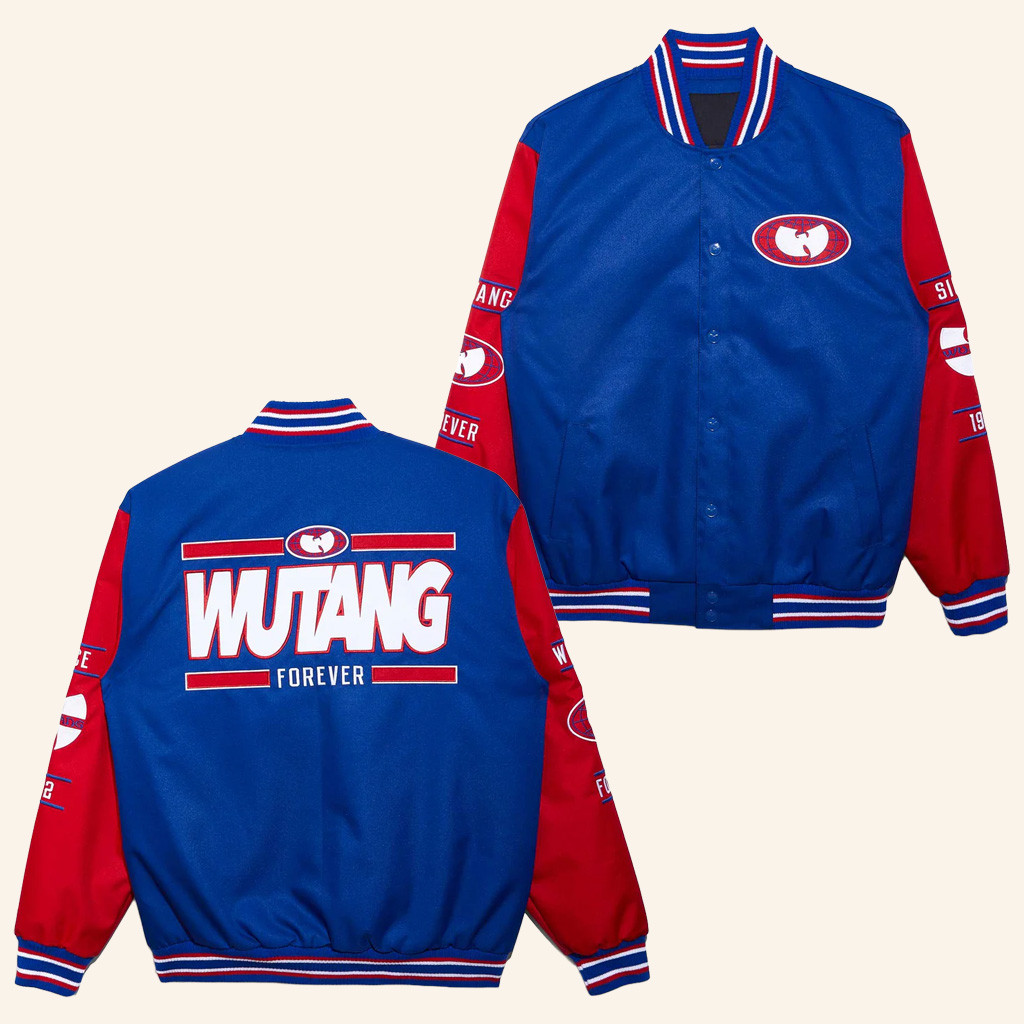 Wu Tang Merch All City Jacket Red And Blue Christmas Gifts For Wu Tang Fans