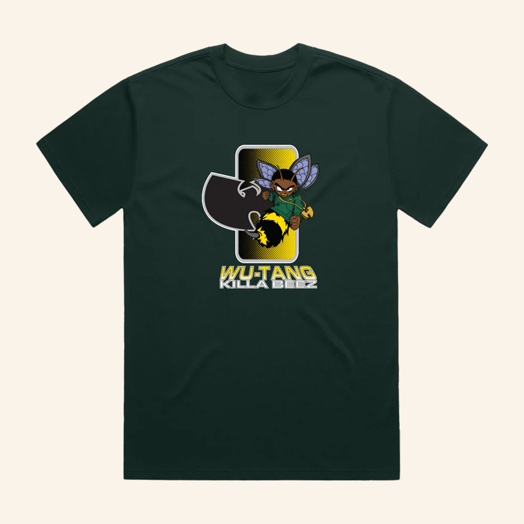 Wu Tang Merch Kartoon Killa Beez T-Shirt Wu Tang Shirt Xmas Gifts For Hip Hop Lovers