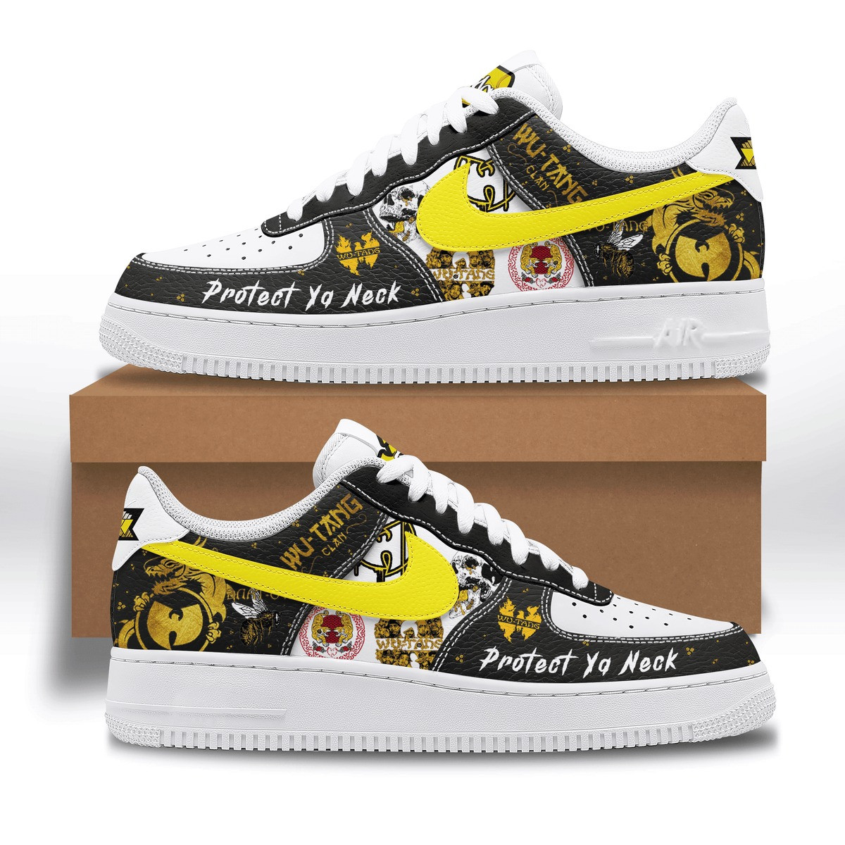 Wu Tang Protect Ya Neck AF1 Shoes For Fans Best Gifts For Son