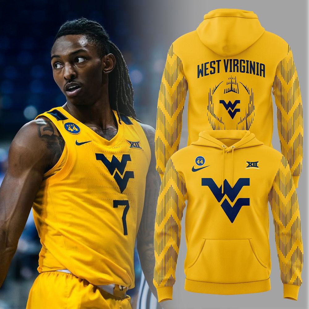 WVU Basketball Wear Yellow Limited Edition Hoodie Cool Gifts For Basketball Fans