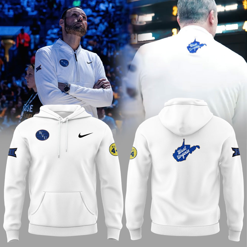 WVU Coach Darian DeVries West 44 Hoodie West Virginia Mountaineers Men's Basketball Fans