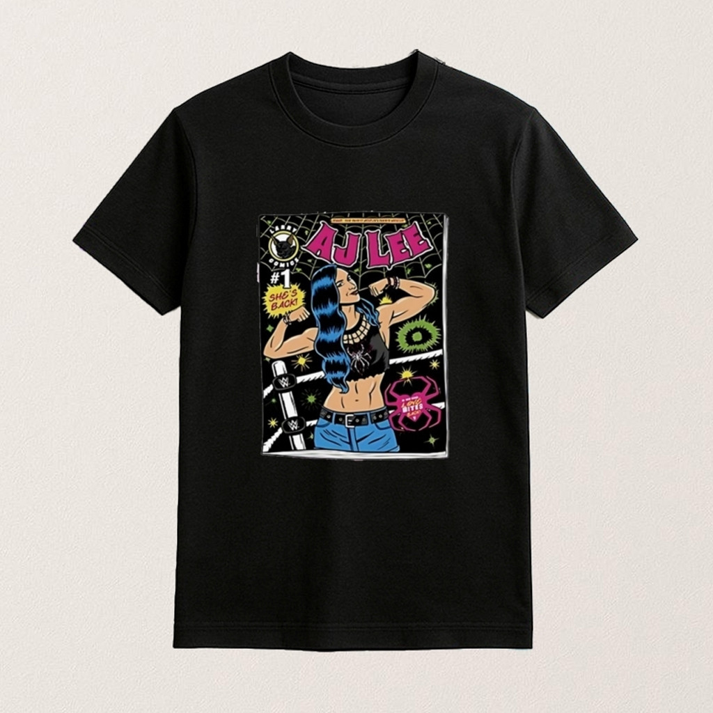 WWE She Back Comic AJ Lee Shirt Gift Ideas For Wife