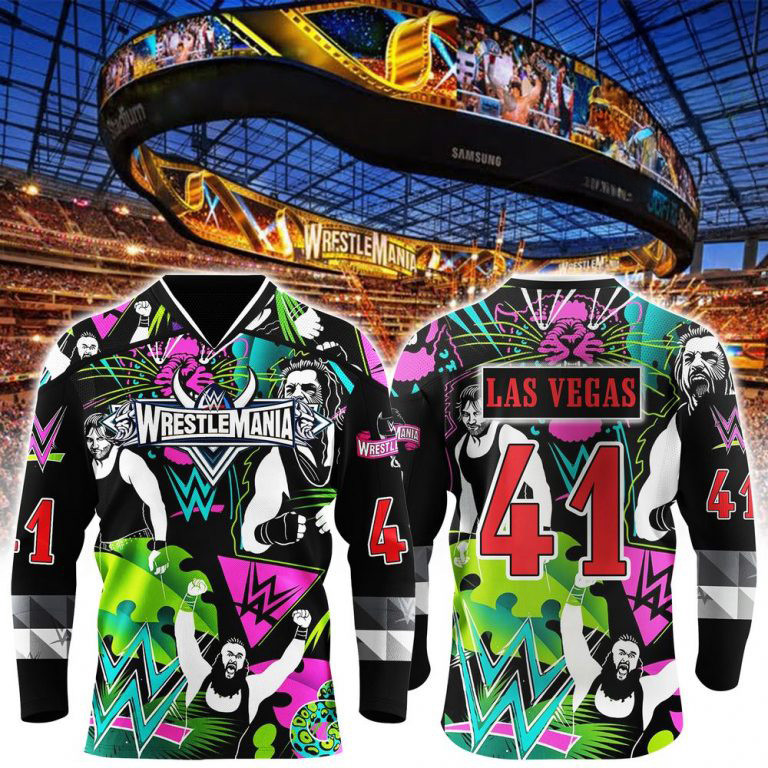 WWE WrestleMania 41 Edition Hockey Jersey For Fans Gifts For Father