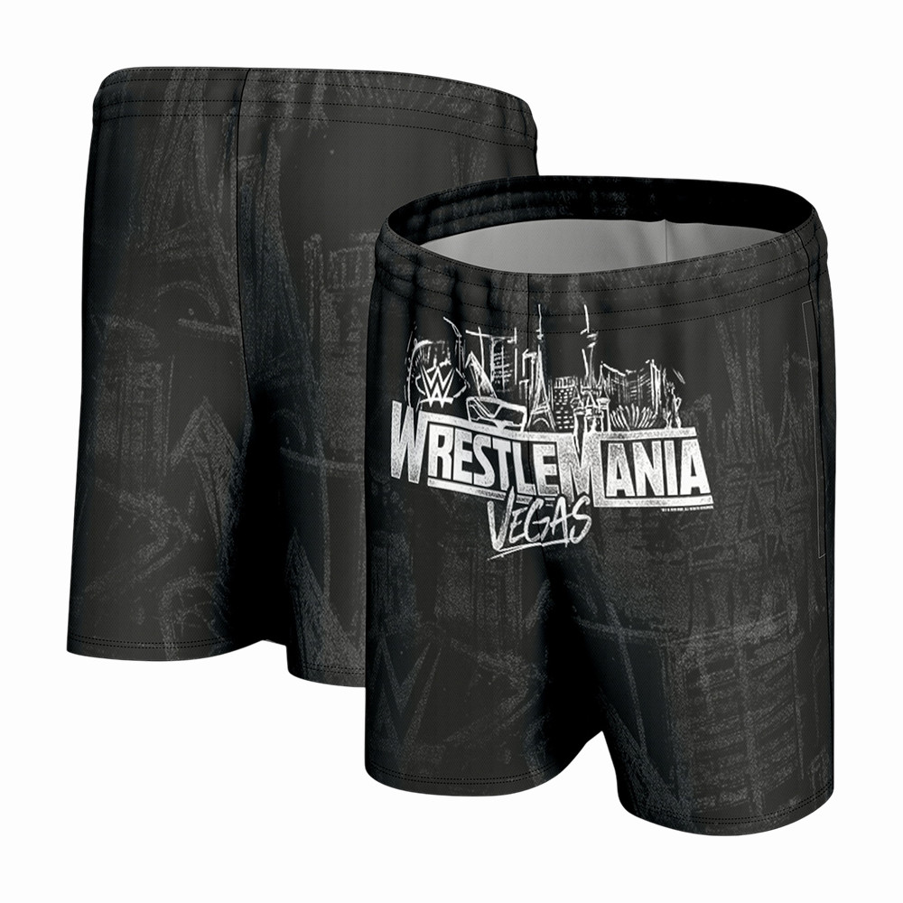 WWE WrestleMania 42 Skyline Shorts WrestleMania Vegas Merch WWE 2026 Gear
