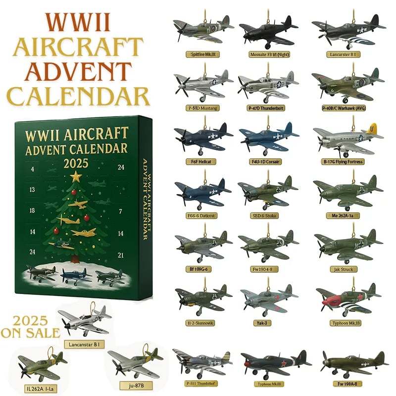Wwii Aircraft Advent Calendar 24 Mini Warbirds To Unbox 2025 Christmas Advent Calendar Presents