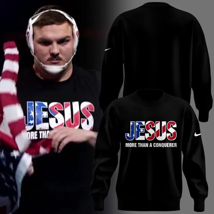 Wyatt Hendrickson JESUS Sweatshirt Gifts For Wrestling Player