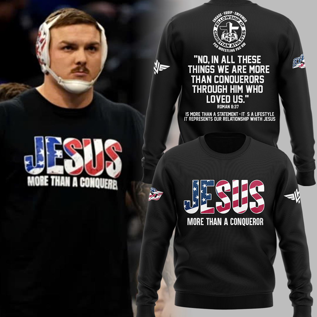 Wyatt Hendrickson JESUS Sweatshirt Gifts To Give Wrestling Players