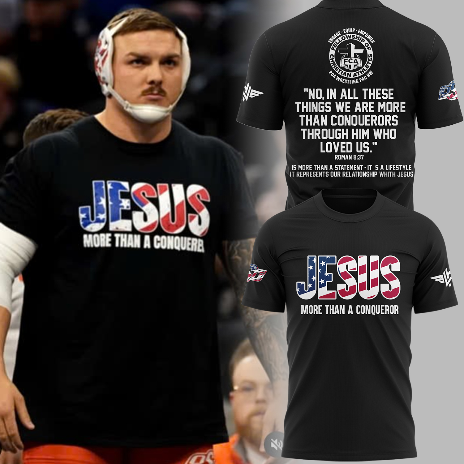 Wyatt Hendrickson JESUS T-Shirt Senior Wrestling Player Gifts