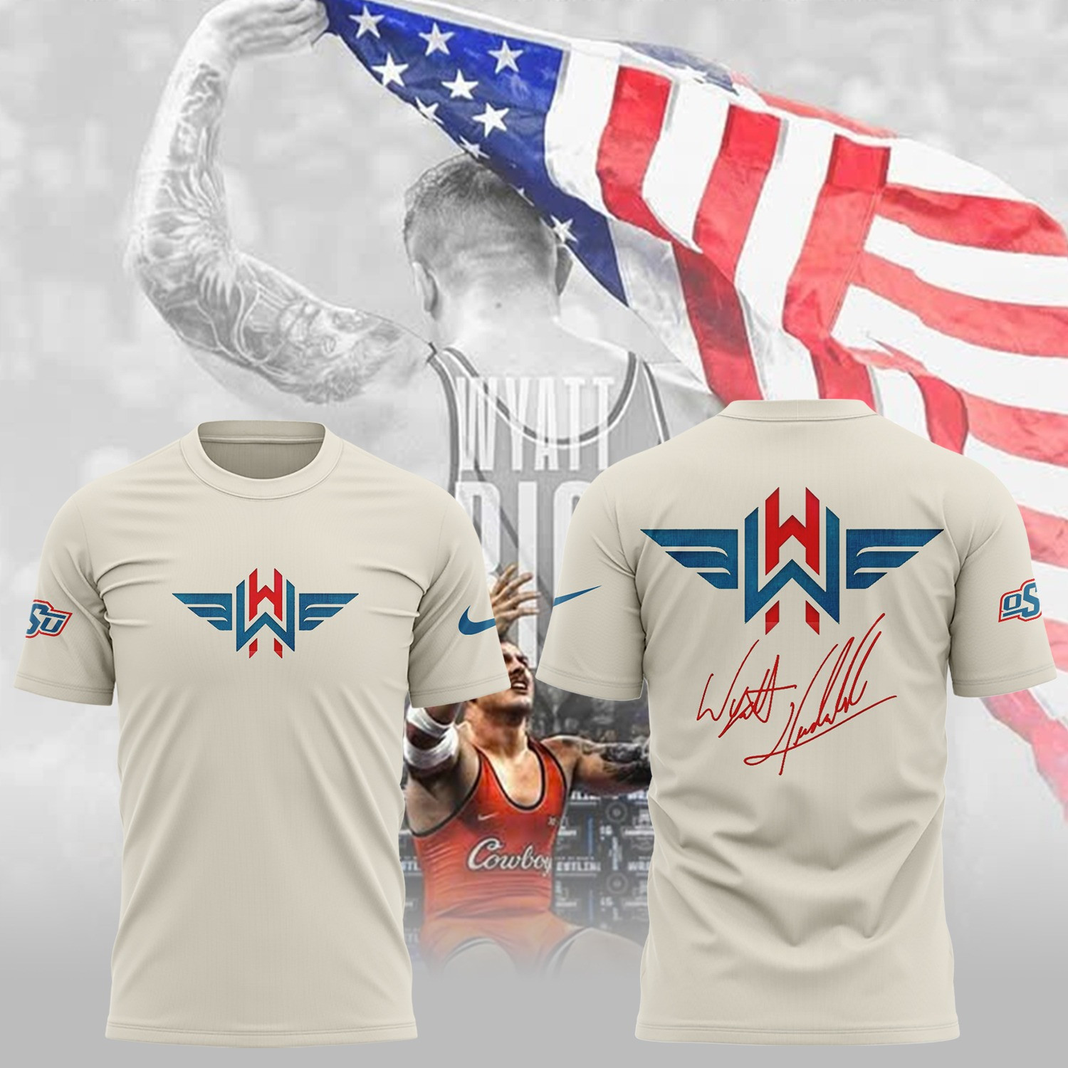 Wyatt Hendrickson T-Shirt Oklahoma State OSU Cowboy Wrestling Wyatt Merch Fan Gifts