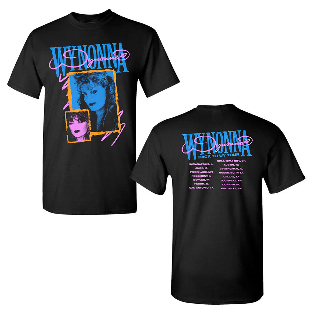 Wynonna Judd Merch Tour 2025 Back To WY Tour T-Shirt Black Gifts For Fans