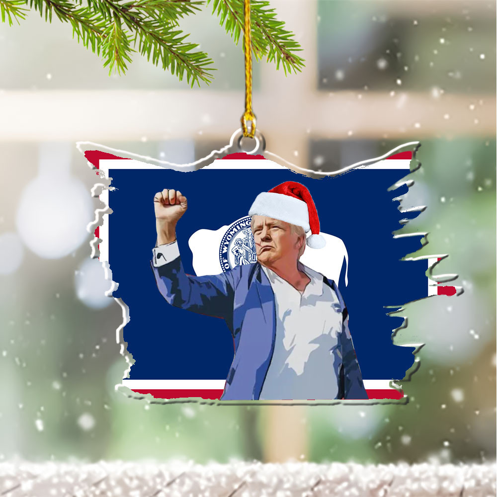 Wyoming for Trump 2024 Ornament Shape I Stand With Trump Christmas Decoration