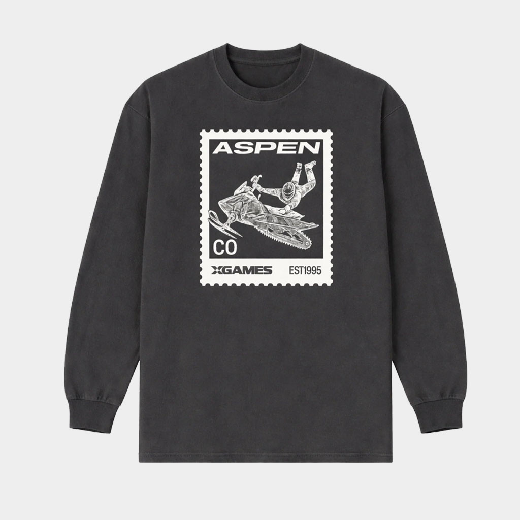X Games Merch Postage Long Sleeve T-Shirt Black Aspen Shirt Gifts For Husband