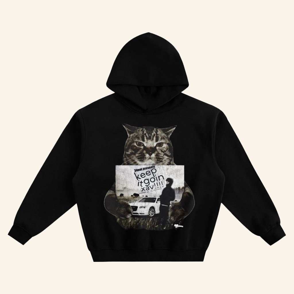 Xaviersobased Merch Cat Holding Keep It Goin Xav Hoodie Gifts For Rap Lovers
