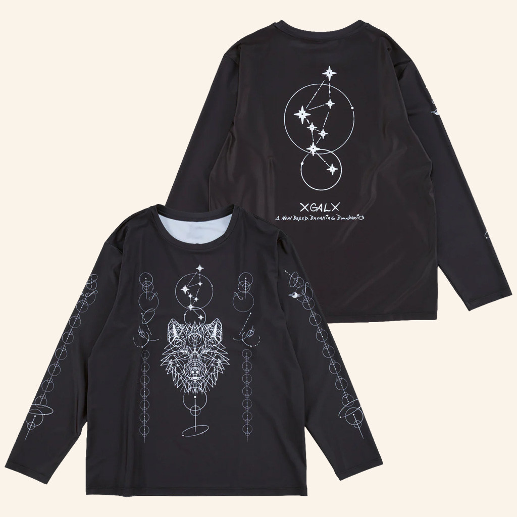 XG Merch XGALX x Dr Woo x Kazuki Kuraishi Prod By Jakops Tattoo Long Sleeve Jersey Black XG Merch XGALX x Dr Woo x Kazuki Kuraishi Prod By Jakops Tattoo Long Sleeve Jersey Black