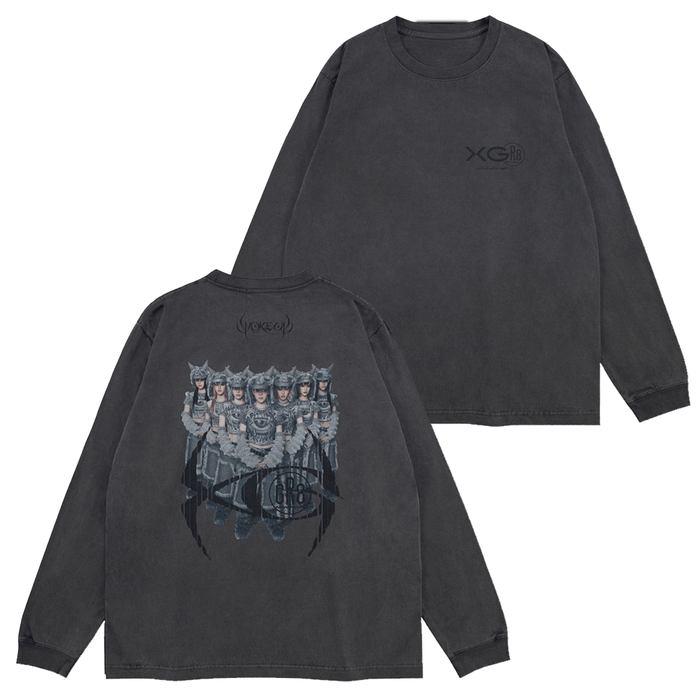 XGALX Merch XG GR8 Kosuke Kawamura Pigment Dyed Long Sleeve T-Shirt Gifts For Fans Gift for Dad XGALX Merch XG GR8 Kosuke Kawamura Pigment Dyed Long Sleeve T-Shirt Gifts For Fans Gift for Dad