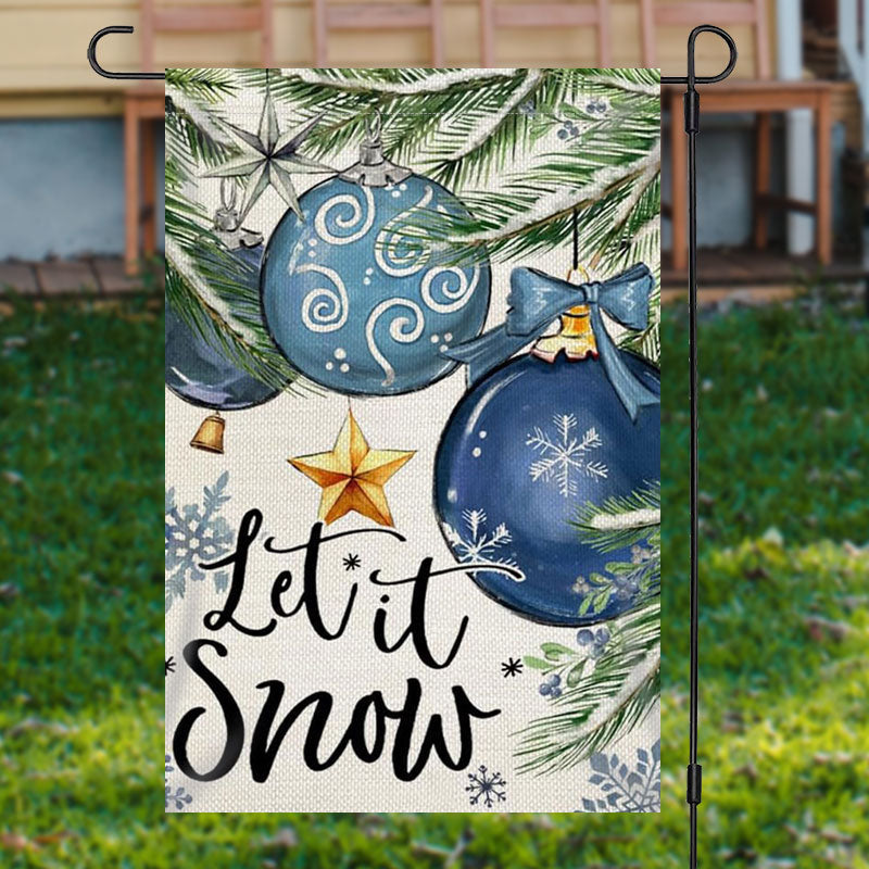 Xmas Bell Let It Snow Christmas Flag Holiday Outdoor Home Decor Xmas Inspired Presents
