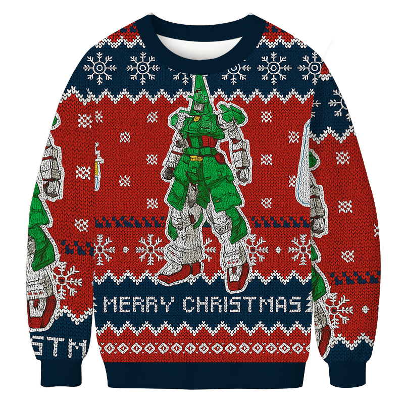 Xmas Tree Gundam Christmas Ugly Sweatshirts Christmas Gift For Family