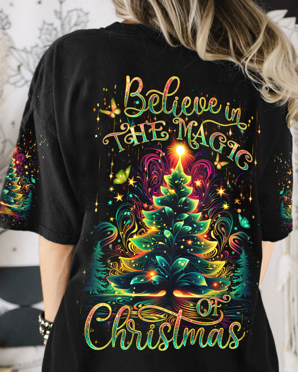 Xmas Tree The Magic Of Christmas T-Shirt Cozy Shirt Xmas Gifts For Pine Tree Lovers