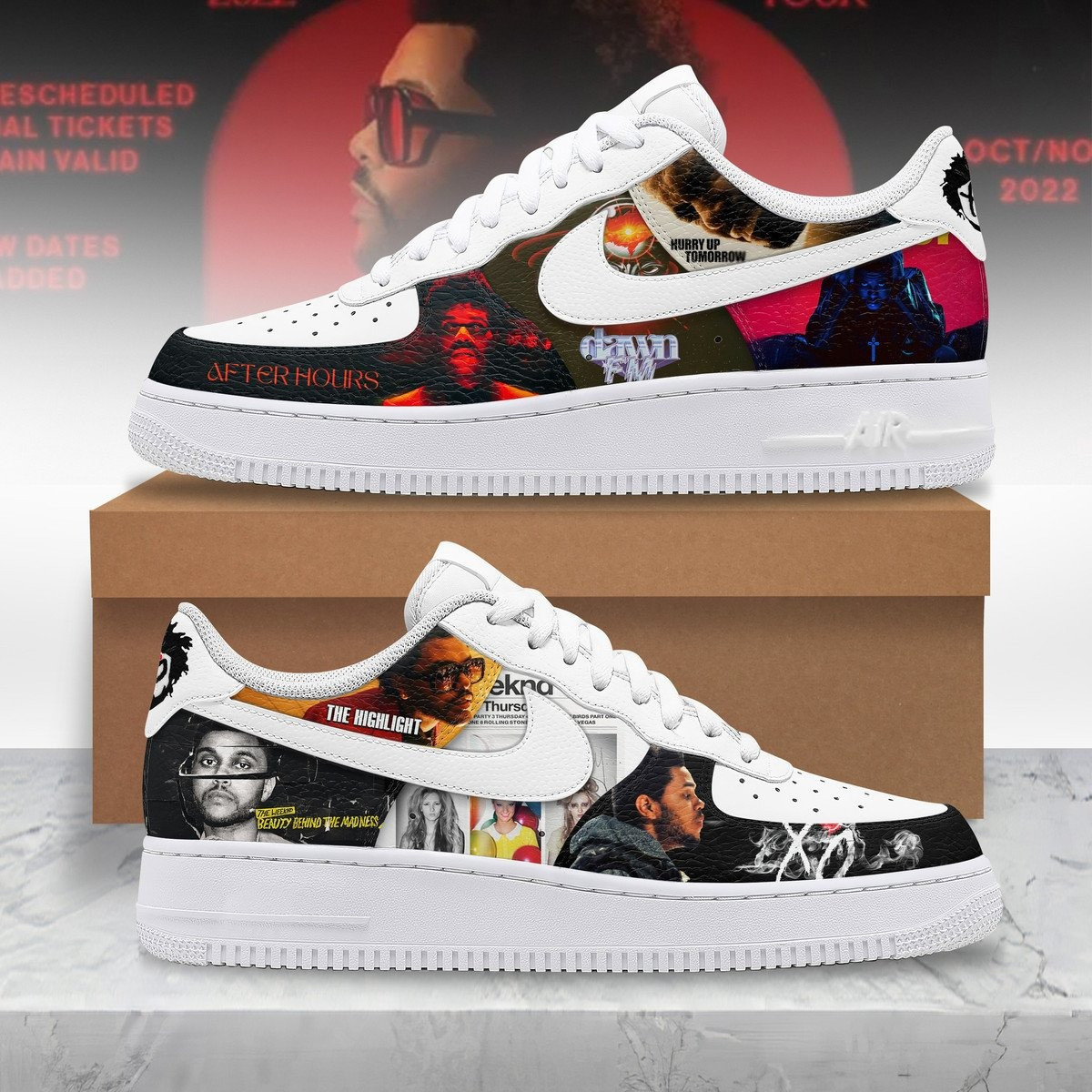 XO The Weeknd After Hours AF1 Shoes Gift For Fan Lovers