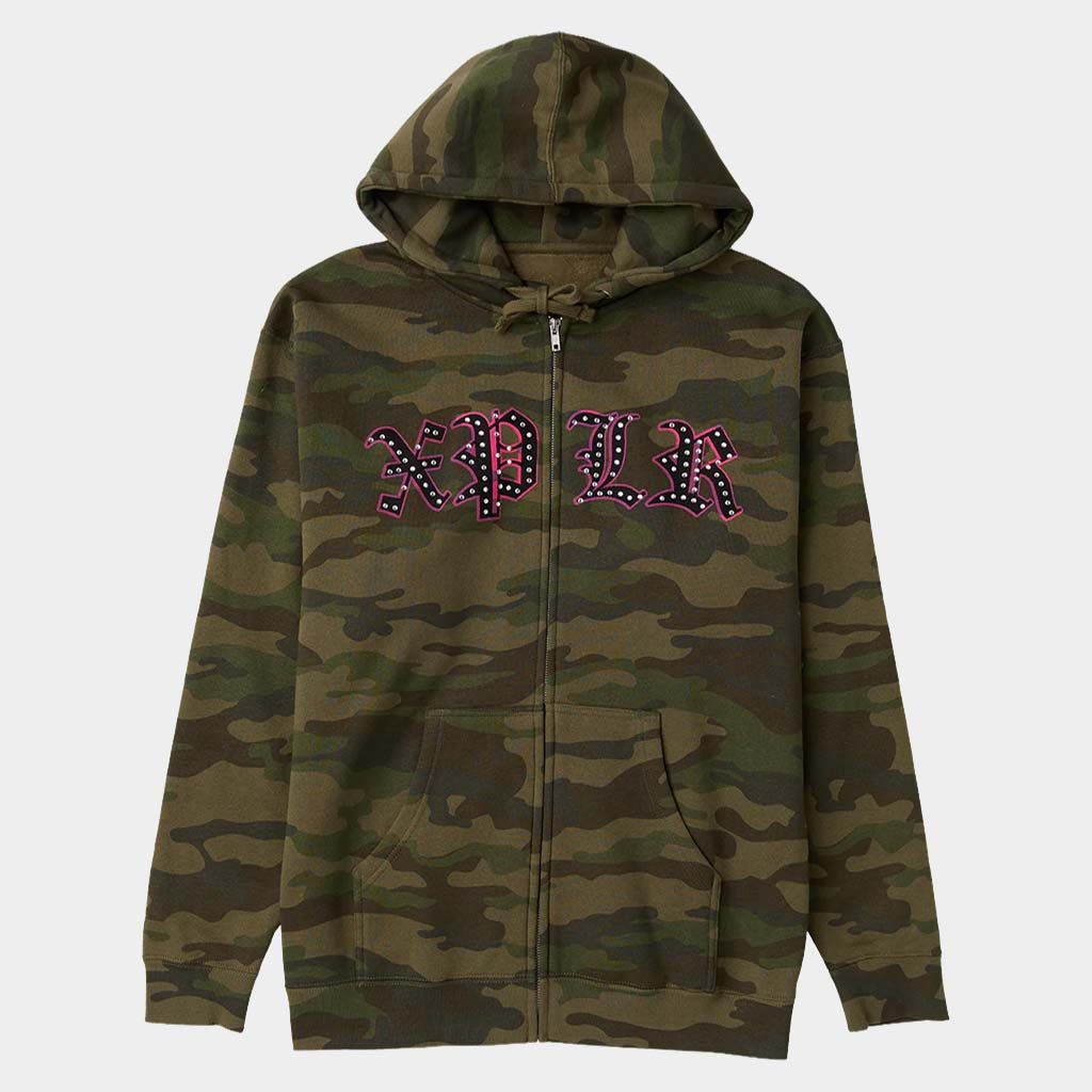 XPLR Merch Big Bling Camo Zip Hoodie XPLR Hoodie Birthday Gift For Friends