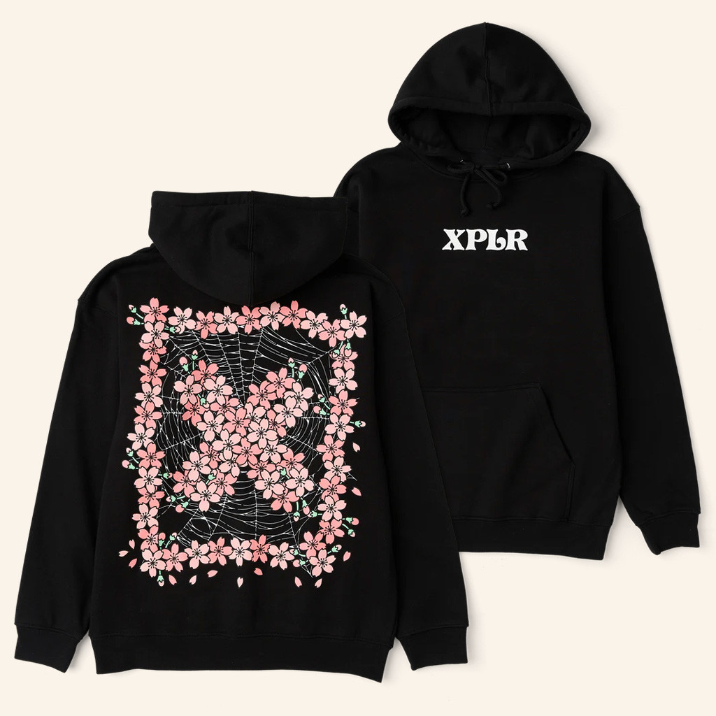 XPLR Merch Cherry Blossoms Black Hoodie Birthday Ideas For Wife XPLR Merch Cherry Blossoms Black Hoodie Birthday Ideas For Wife