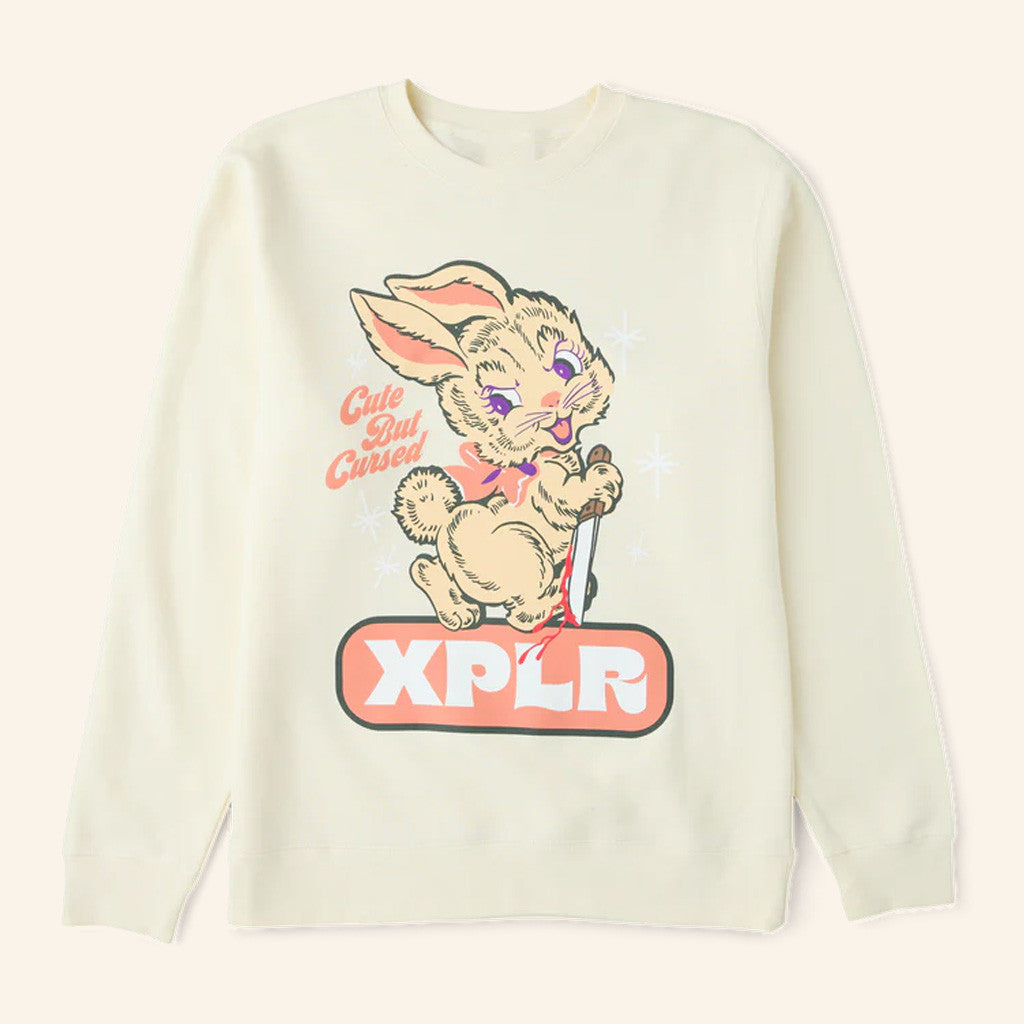 XPLR Merch Cute But Cursed Crewneck Sweatshirt Gift Ideas For Her XPLR Merch Cute But Cursed Crewneck Sweatshirt Gift Ideas For Her