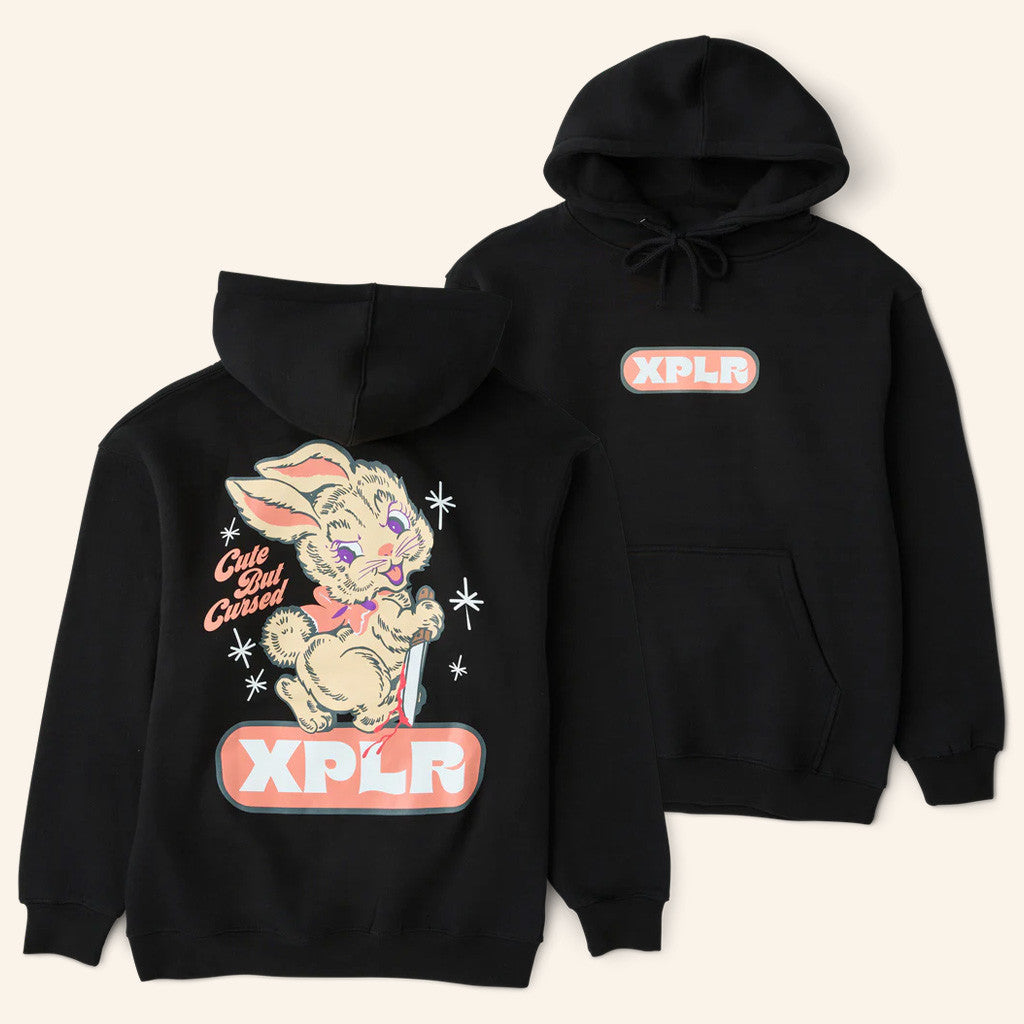 XPLR Merch Cute But Cursed Hoodie Black Gift Ideas For Friends XPLR Merch Cute But Cursed Hoodie Black Gift Ideas For Friends