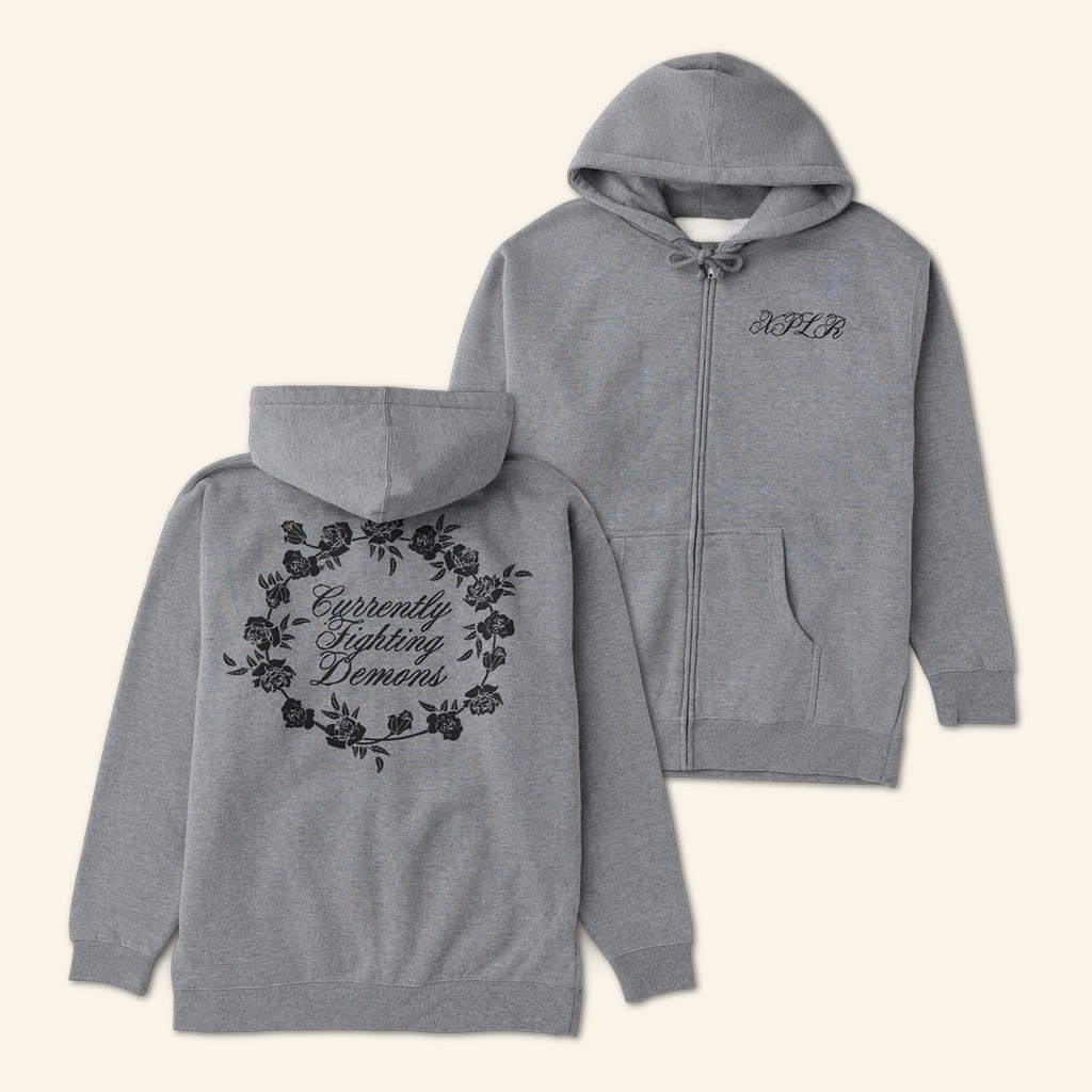 XPLR Merch Floral Note Zip Up Hoodie XPLR Hoodie Gift Ideas For Her XPLR Merch Floral Note Zip Up Hoodie XPLR Hoodie Gift Ideas For Her