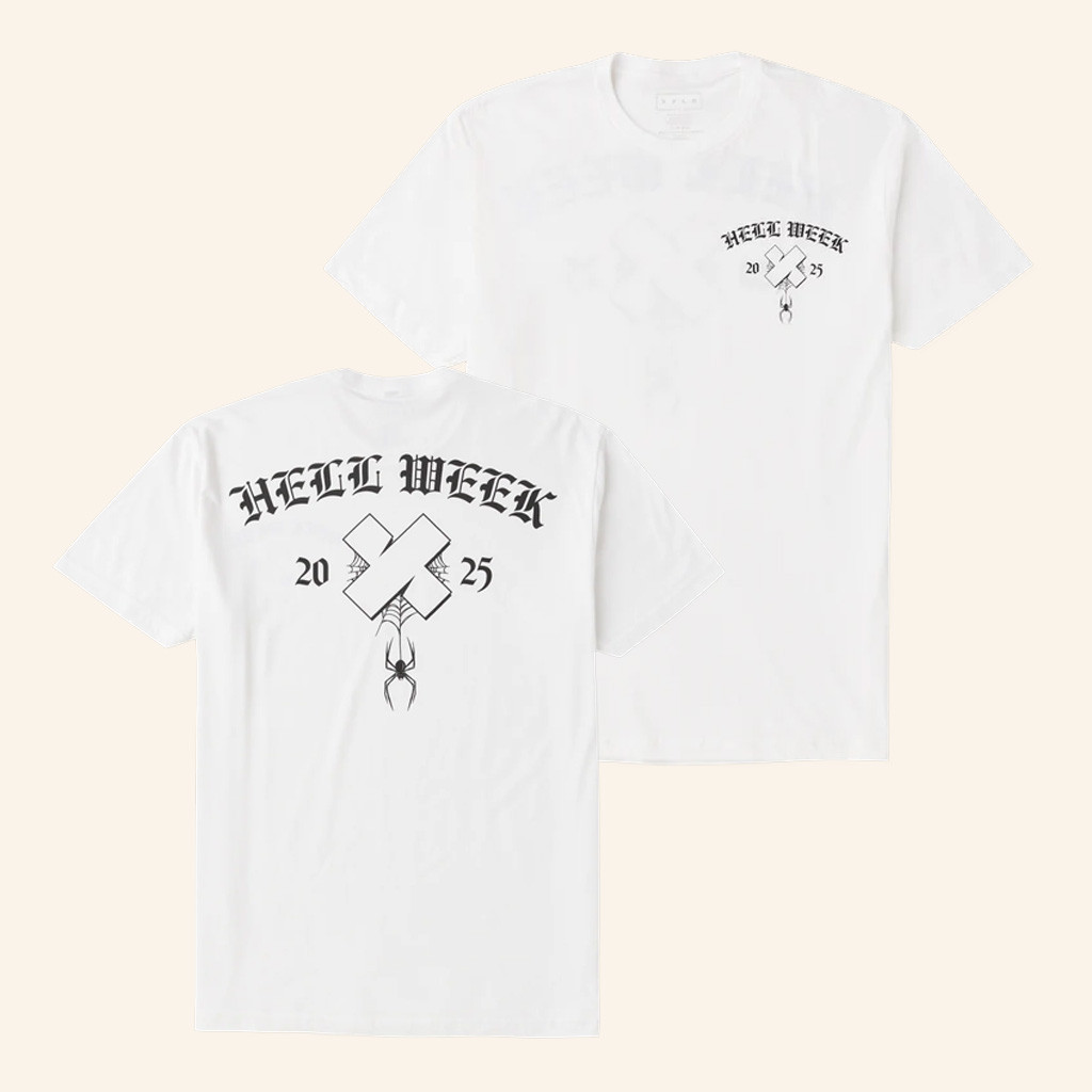 XPLR Merch Hell Week 2025 White T-Shirt Halloween Gift Ideas For Men XPLR Merch Hell Week 2025 White T-Shirt Halloween Gift Ideas For Men