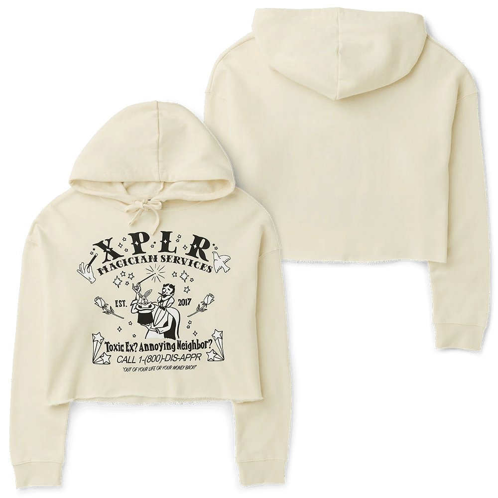 XPLR Merch Sam And Colby Hodoie Magician Services Cropped Hoodie Mother's Day Gifts For Wife XPLR Merch Sam And Colby Hodoie Magician Services Cropped Hoodie Mother's Day Gifts For Wife