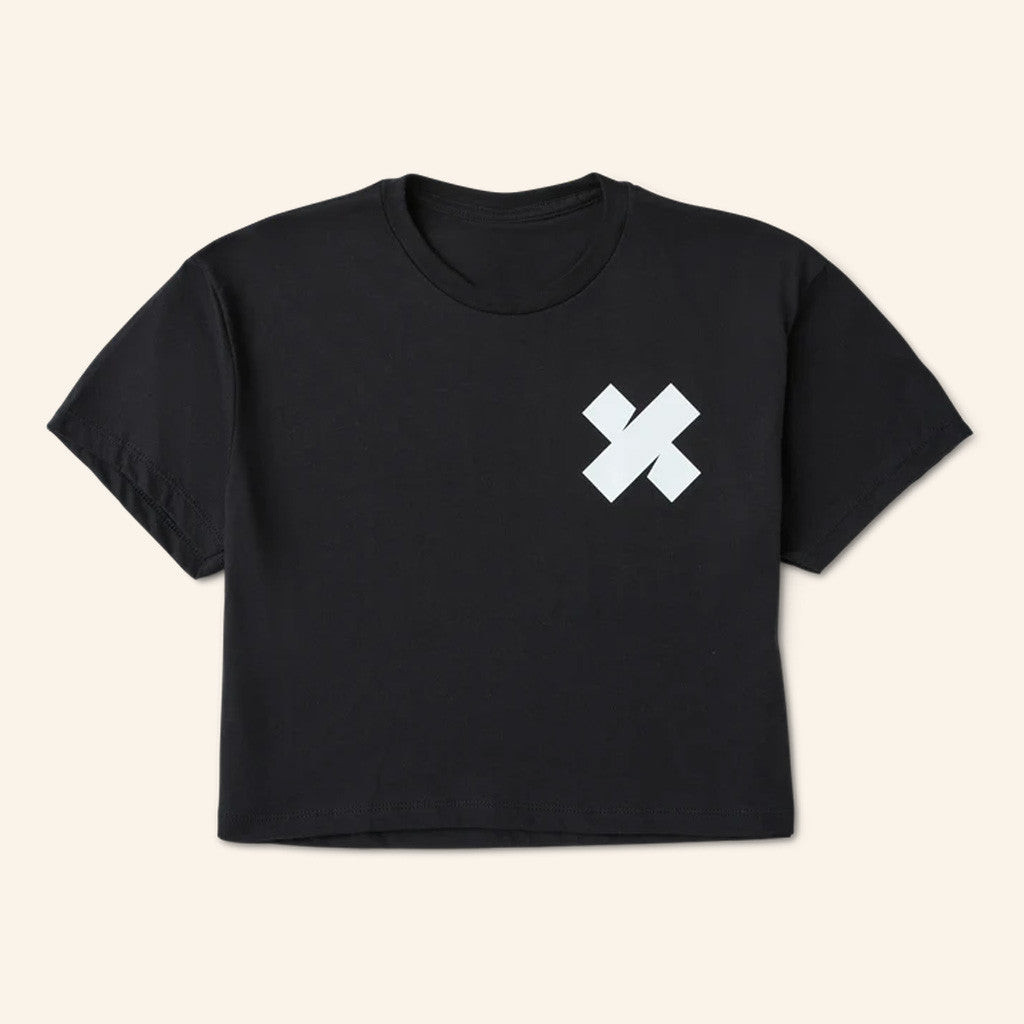 XPLR Merch X Logo Cropped T-Shirt Black Good Gifts For Her