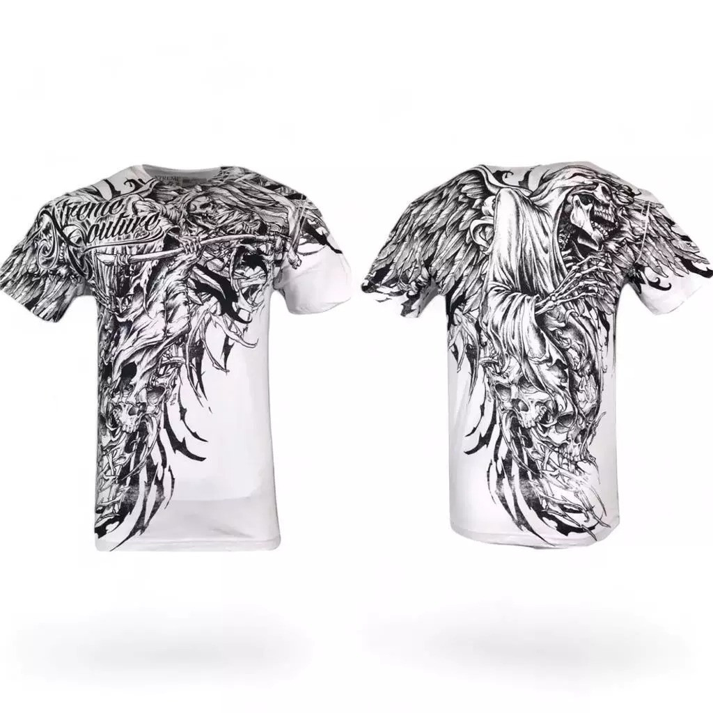 Xtreme Couture By Affliction Men's Sorrow MMA Biker Tattoo T-Shirt Gifts For Son