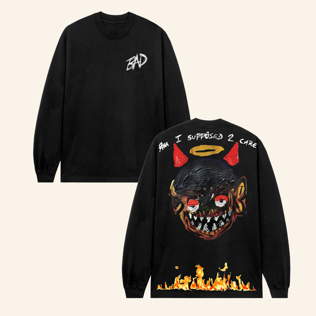 Xxxtentacion Merch Am I Supposed To Care Long Sleeve Shirt Black Gift Ideas For Fans