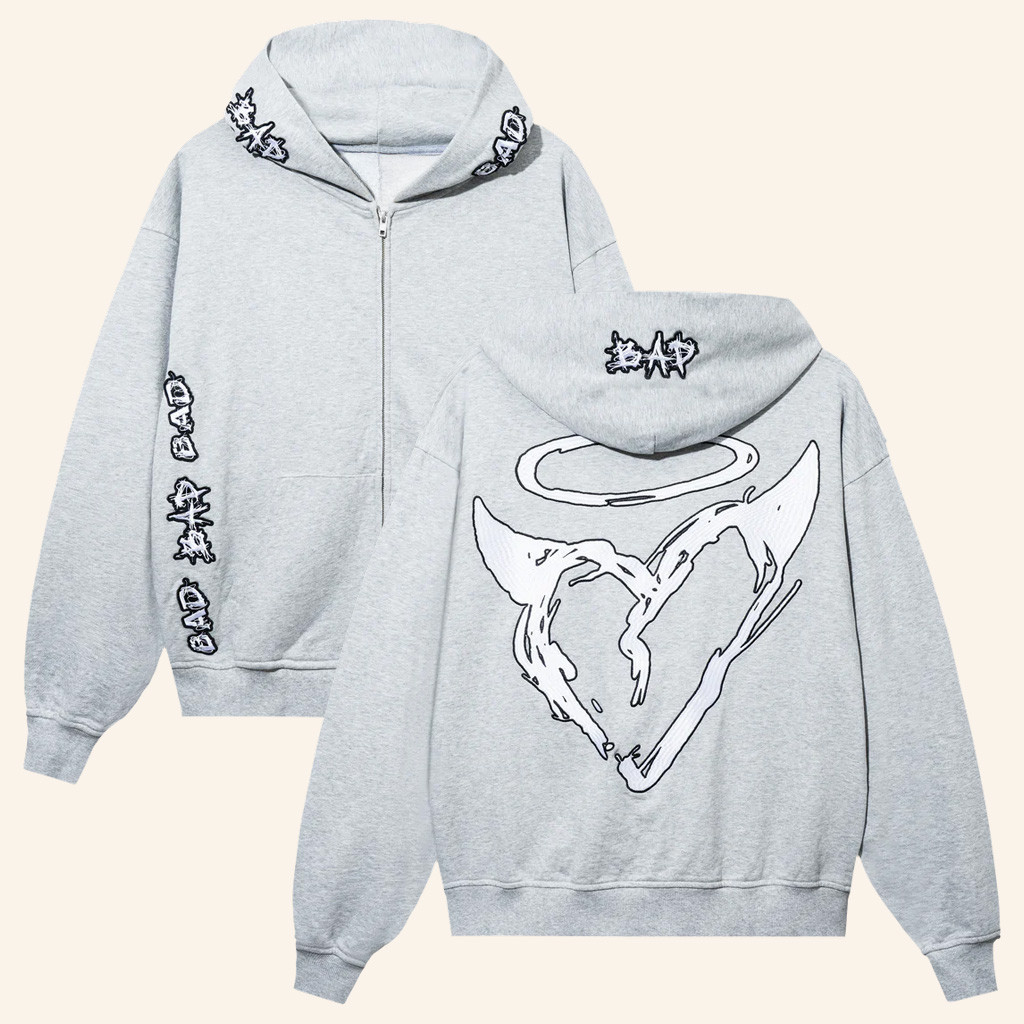 XXXTentacion Merch Bad Logo Zip Hoodie Birthday Gifts For Boyfriend